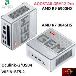 GEM12 AMD R7 7840HS/R9 6900HX Gamer Mini PC Windows11 DDR5 32GB 1TB PCie4.0 NVMe SSD Wifi6 BT5.2 komputer biurowy