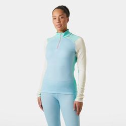Helly Hansen Women's Lifa Merino Midweight 1/2 Zip Base Layer Blue L