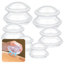 Grippopso 3/6 Pcs Cupping Kit for Massage Therapy 3 Sizes Silicone Cupping Set for Studio Household Cellulite Joint Pain Muscle