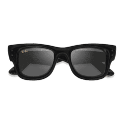 Unisex s square Polished Black Plastic Prescription sunglasses - Eyebuydirect s Ray-Ban RB4940 Wayfarer Puffer