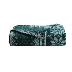 Fair Isle Texture Green King Blanket