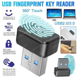 USB Fingerprint Key: Windows-compatible biometric scanner for password-free login, ideal for PC security