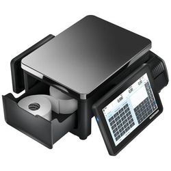 Bizerba Q1 100 30 lb Price Computing Scale w/ Label Printer - Front & Back Display, 120-240v, Black