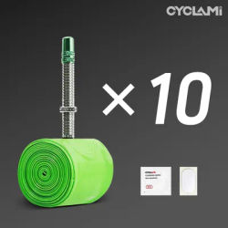 10 Pcs CYCLAMI Ultralight Bike TPU Inner Tube 700C 18 23 25 28 30 32 Road Bicycle TPU Material Tire French Metal Presta Valve