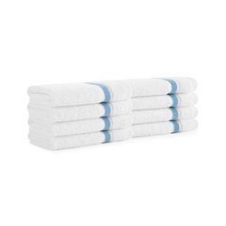 Aston & Arden Aegean Recycled Washcloth 13x13 Blue Striped (8/Pack) (P-WC-RT-1313-BL)