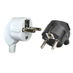 4.8mm EU Plug Male Replacement AC Outlets Rewireable 250V 16A Adapter Schuko Electeic Socket Connector For Power Extension Cable