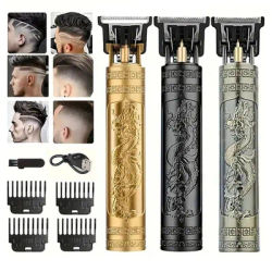 T9 Vintage Cordless Hair Cutting Machine - Professional Barber Trimmer for Men Beard Shaving for Shavers with Lightweight Design