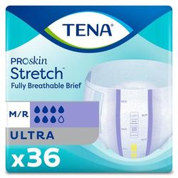 TENA ProSkin Stretch Ultra Unisex Adult Incontinence Brief Medium Disposable Heavy Absorbency (709216_CS)