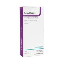 StayStrips Skin Closure Strip 1/4 X 3 Inch Nonwoven Material Flexible Strip White (946747_BX)