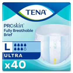 TENA ProSkin Ultra Unisex Adult Incontinence Brief Large Disposable Heavy Absorbency (321487_CS)