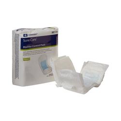 Sure Care Bladder Control Pad 4 X 12-1/2 Inch Heavy Absorbency Polymer Core One Size Fits Most (731672_BG)