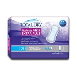 TotalDry Bladder Control Pad 13-3/4 Inch Length Moderate Absorbency Polymer Core Regular (975706_BG)
