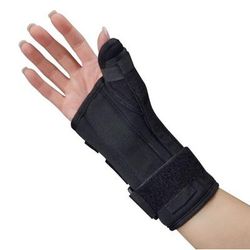Wrist Brace with Thumb Spica Polyester Foam / Nylon / Tricot Right Hand Black Medium (1132879_EA)