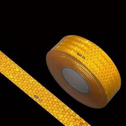 Nastro riflettente ad alta visibilità DOT-C2 - 1 adesivo di avvertimento di sicurezza impermeabile e resistente per la visibilità notturna e l'avvertimento di pericolo, ideale per rimorchi, camion,