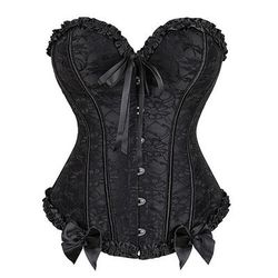 Rococò Punk Gotico Vittoriano Corsetto Corsetto Overbust Ragazza gotica Pizzo Floreale Costume Per donna Halloween Carnevale Performance Feste Adulti Corsetto