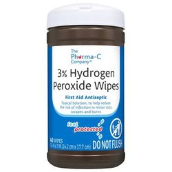 The Pharma-C Company Antiseptic Skin Wipe Hydrogen Peroxide Towelette Canister (850602_CS)