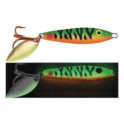 Moonshine Lures Two-Face Glow Shiver Spoon - Glow Wonderbread