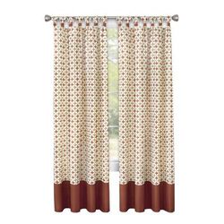 Wide Width Callie Cuff Tab Top Window Curtain Panel - 52x63 by Achim Home Décor in Spice Tan (Size 52" W 84" L)
