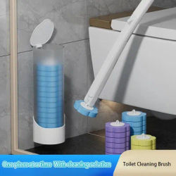 Household Cleaning Artifacts Bathroom Throwable Replacement Head Toilet Brush Without Drilling Disposable Toilet Brush