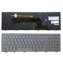 New laptop US for Dell for Inspiron 15 7537 7000 P36F 15-7000 Series 7537 Keyboard Backlit with SILVER FRAME English