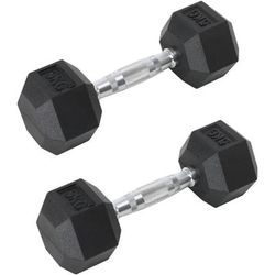 FFitness 2 Manubri da 5 Kg Palestra Esagonali Professionali FF St