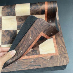 Large 52cm/ 20.5-inch championship game chessboard, foldable and rollable soft rubber chessboard, checkers board