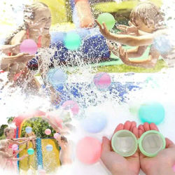 6-60Pcs Reusable Water Balloons Quick Fill Self Sealing Water Bomb For Summer Games Children's Adult Outdoor Activities Toy Gift