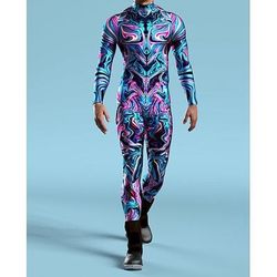 Costume di Carnevale Tuta Intera Costumi zentai con motivi Costume Cosplay Body Stampa Costume Sexy Halloween Per uomo Per donna Costume per Feste Performance Mascherata Adulti