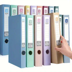 pcs Pastel Colors - Stackable & Foldable A4 File Folders, Thickened PP Plastic Organizer，Space-Saving Document Storage Box
