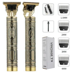 HIENA T9 Hair Clippers Vintage Buddha Head Dragon Totem Design Electric Hair Beard Trimmer Portable Men's Beard Shaver Razor