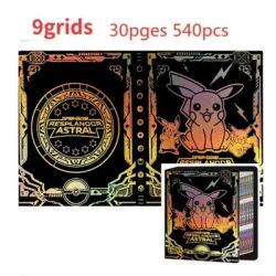 Desenhos animados 9 bolso 540 cartão pokemon álbum livro anime mapa jogo pokémon cartões pikachu coleção cartões crianças presen