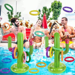 1/2set Cactus Inflatable Ferrule Balloons Toy Cactus And Circles For Birthday Party Decor Beach Swimming Pool Party Supplies
