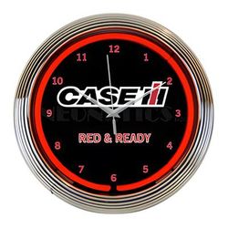 Neonetics 15-Inch Case IH Red and Ready Neon Clock