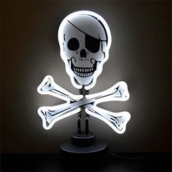 Neonetics Skull and Crossbones Neon Sculpture