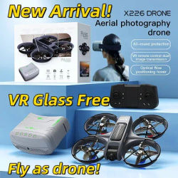 Hot New VR Professional Drone HD Camera Brushless Motor Optical Flow Positioning Mini Drone Kid Free Gifts VR Glass X226