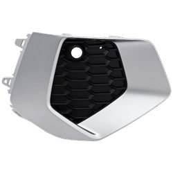 JC Whitney Bumper Grille Silver Shell with Black Insert, Front, Passenger Side, 1-year unlimited-mileage warranty GA01530001