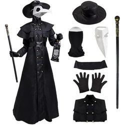 coppie costume medico della peste mantello halloween coppie costumi cosplay medievale steampunk sacerdote rinascimentale costume abiti mantello mantello