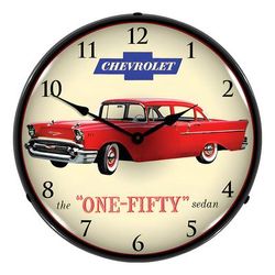 Collectable Sign and Clock 1957 Chevrolet One Fifty Backlit Wall Clock