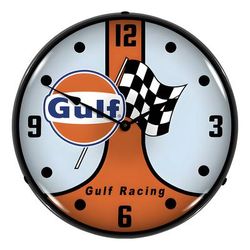 Collectable Sign and Clock Gulf Racing GT40 Backlit Wall Clock
