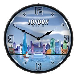 Collectable Sign and Clock London Skyline Backlit Wall Clock