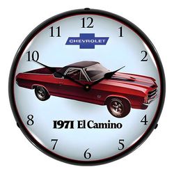 Collectable Sign and Clock 1971 El Camino Backlit Wall Clock