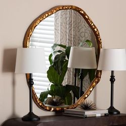 Urania Wall Mirror by Bali & Pari in Gold (Size OS)
