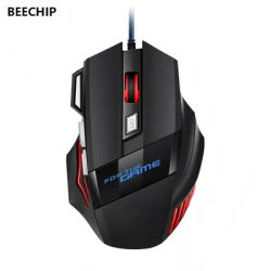 1 PC New Hyperspeed USB Gaming Mouse RGB Backlit Ergonomic Game Mice 7D Esports Wired Mouse for Laptop PC Gamer