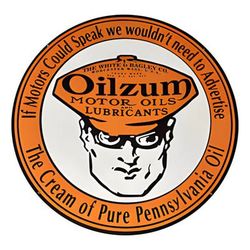 PERGL Oilzum Motor Oils 36-Inch Metal Sign