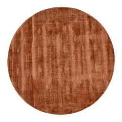 Tappeto in viscosa tessuto a mano in stile vintage rame Diam 120 cm