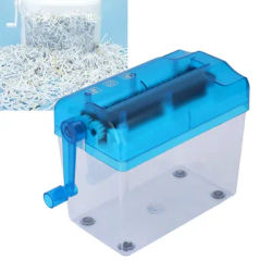 Manual Strip Cut Shredding Machine Desktop Paper Cutting Tool for Office School Home Use Blue Manual