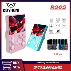 BOYHOM R36S Genuine Linux ARKOS Handheld Game Console Linux System 3.5 Inch IPS Screen Player