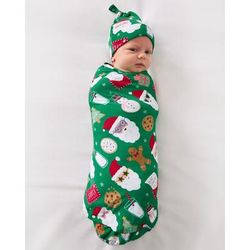 Cookies for Santa Swaddle & Hat Set - OSFA