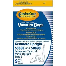 Kenmore Style U 50688/50690 Replacement Microlined Vacuum Bags, 9 pack