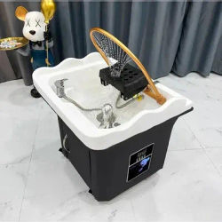 2025 Latest Head Spa Shampoo Chair Hair Salon Portable Small Hair Washing Station Move Therapy Massage Bed Furniture MQ50SC